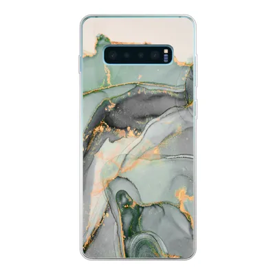 Produktbild von MuchoWow® Handyhülle Schutzhülle Hülle für Samsung Galaxy S10 Lite Gold - Marmor - Grün - Luxus - Glitzer - Marmoroptik Silikon Softcase Handy Hülle - Schutz