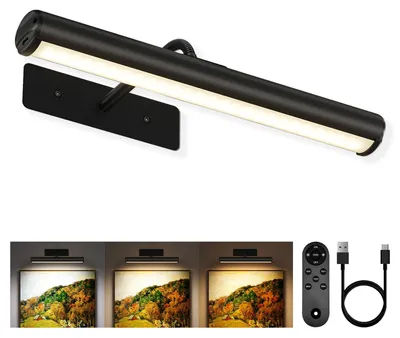 Productafbeelding van Neonlamp Wandlamp 33 cm zwart draadloos dimbaar voor binnenverlichting