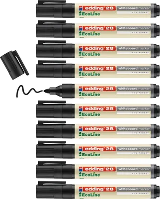 Produktbild von Edding 4-28 001, Schwarz, Rundspitze, Schwarz, Kunststoff, 1,5 mm, 3 mm