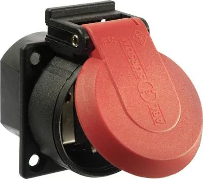 Immagine prodotto di come Schwabe 45080 Presa di corrente da incasso IP54 rosso (45080)