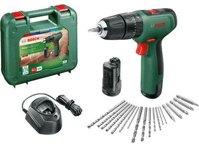Obrázek produktu pro Bosch EasyImpact 1200, Vrtačka s pistolovým držadlem, Rychloupínací, Černá, Zelená, 1 cm, 1500 ot/min, 2 cm