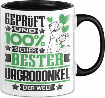 Produktbild von Urgroßonkel Geschenk Lustiger Spruch für Urgroßonkel Geschenkidee Bester Urgroßonkel Der Welt (Schwarz)