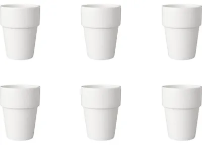 Zdjęcie produktu dla 6 x kubek do kawy, filiżanka do herbaty, porcelana, biały, 19 cl