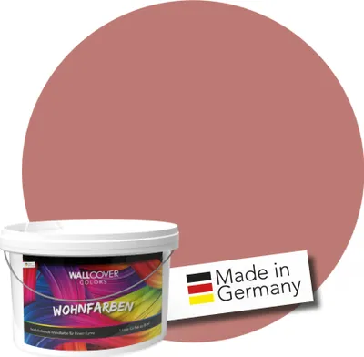 Produktbild von WALLCOVER Wandfarbe Dunkelrosa Hochdeckend Klasse 1 Matt 5L für 40 m²