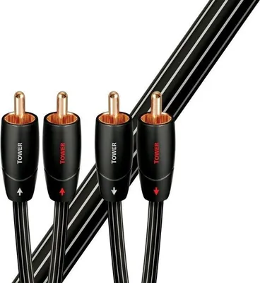 Produktbild von AudioQuest 5m Tower RCA, 2 x RCA, Männlich, 2 x RCA, Männlich, 5 m, Schwarz