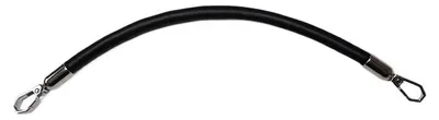 Image de Poignées en cuir avec mousqueton - Lot de 2, 30 cm - Poignées de remplacement pour sacs à main et sacs bandoulière - Noir