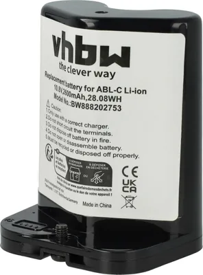 Produktbild von vhbw Akku kompatibel mit iRobot Braava Jet M6 Saugroboter Schwarz (2600 mAh, 10,8 V, Li-Ion)