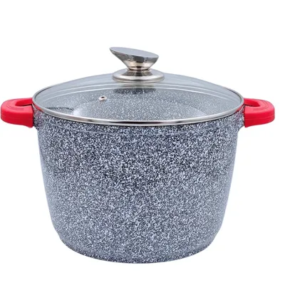 Produktbild von Suppentopf & Schmortopf Ø 28 cm – 10 Liter – Induktion – Abnehmbare Griffe – Grau – Ideal für große Familien Royal Swiss®