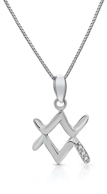 Produktbild von AMITSCHI® Sternzeichen-Kette aus 925 Sterling Silber - [verstellbare Sternzeiche
