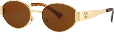 Produktbild von Ellipse-Sonnenbrille für Männer und Frauen, Metallrahmen, Brillen, UV-blockierende Sonnenbrille zum Angeln, Radfahren im Freien