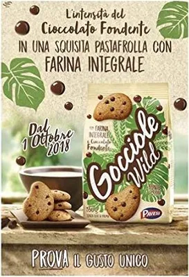 Produktbild von Pavesi Kekse Gocciole Wild Integrali mit Vollkornmehl 350g cookies biscuits