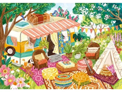 Obrázek produktu pro Magnolia Puzzle Boho Camper - barevné 1000dílné puzzle pro děti