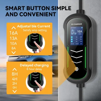 Immagine prodotto di Caricabatteria EV, potenza erogata 11 kW, design portatile, tipo 2