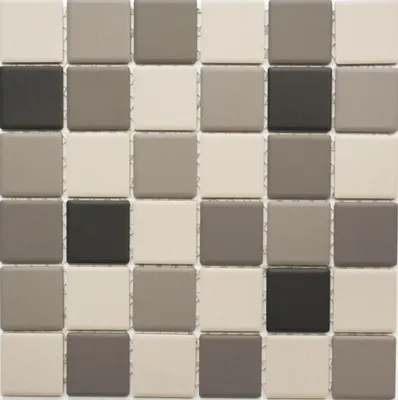 Produktbild von Mosaikfliese hellbeige grau anthrazit unglasiert Fliesenspiegel MOS14B-0208-R10_f