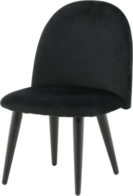 Produktbild von FURNLUX Kids Room Chair Velvet Black 40cm / Hauptfarbe: Schwarz / Abmessungen: 40 x 42 x 61 cm