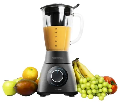 Immagine prodotto di Cecotec Power Black Titanium 1500 PerfektMix, frullatore da tavolo, 1,8 l, tritaghiaccio, 1500 W, nero, acciaio inossidabile