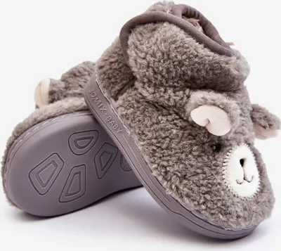 Produktbild von Kinderhausschuhe mit grauem Bären Eberra 27