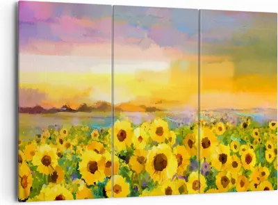 Produktbild von Bild auf Leinwand - Leinwandbild - Sonnenblumen Blume - 165x110cm - Wand Bild - Wanddeko - Leinwanddruck - Bilder - Kunstdruck - Wanddekoration - Leinwand bilder - Wandkunst - CE165x110-3775