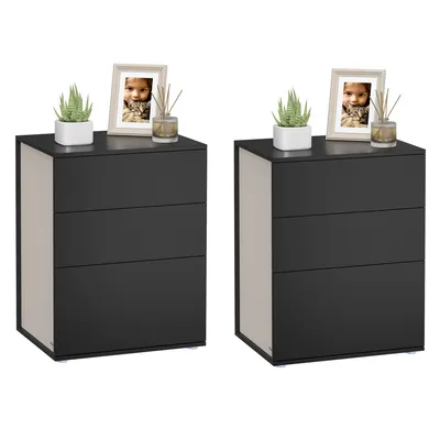 Two identical nightstands are shown side-by-side against a white background.