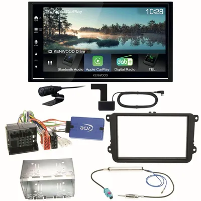 Produktbild von Kenwood DMX7722DABS Android Auto CarPlay Einbauset für Beetle Jetta Sharan T5