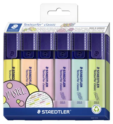 Produktbild von STAEDTLER Textsurfer classic 364 C Textmarker Etui mit 6 Farben, pastell