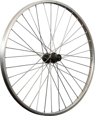 Produktbild von 26-Zoll-Hinterrad mit Aluminiumfelge, Shimano 7–11-Gang-Schaltung FH-QC300, Scheibenbremse – silber