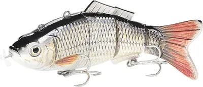 Produktbild von 13,5 cm/39,3 g/54 g Elektrischer Angelköder mit mehreren Gelenken und Schwimmer, per USB wiederaufladbarer LED-Leucht-Swimbait, Roboter-Kunstköder, Angelzubehör