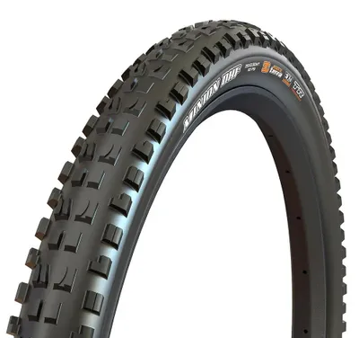 Image de Pneu Maxxis Minion DHF Exo+ 60tpi Maxxterra Tubeless 29 pouces x 2,60, couleur argent. (Répété deux fois)