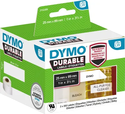 Immagine prodotto di Dymo 2112285 Etichette in plastica LW 25 x 89 mm 2x 350 pz.