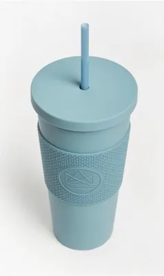 Immagine prodotto di Tazza Kactus neon con cannuccia 625 ml blu