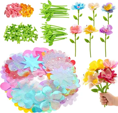 Produktbild von Blumenpresse Zubehör Set, 180-teilig, zum Basteln, 3 bis 12 Jahre