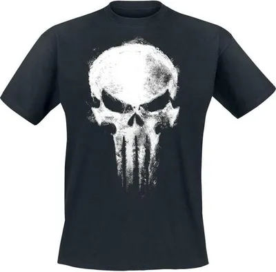 Produktbild von The Punisher T-Shirt Herren Skull schwarz Fan-Merch,  TV-Serien 100% Baumwolle XL