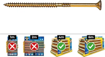 Produktbild von Schraubenkasten CELO 100 Stück Verzinkt Senkkopf (6 x 110 mm)