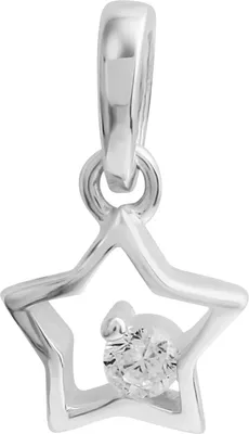 Produktbild von V Anhänger 925/- Sterling Silber 1,4cm weiß Zirkonia 371240645