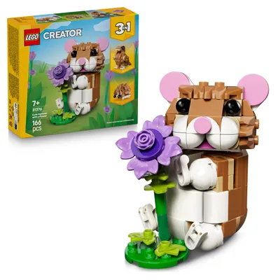Image de LEGO Creator 3-en-1 31376 L'adorable hamster et la fleur - Jeu de construction pour les enfants de 7 ans et plus