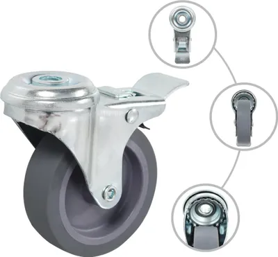 Produktbild von vidaXL 24 Stk. Lenkrollen mit Rückenloch 75 mm