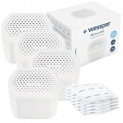 Obrázek produktu pro Wessper 4x pohlcovač vlhkosti do domácnosti 700ml + 4x náplň