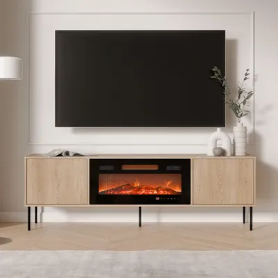 Produktbild von Silvi - TV-Schrank, 180x40x60 cm, Braun, ein Regalboden