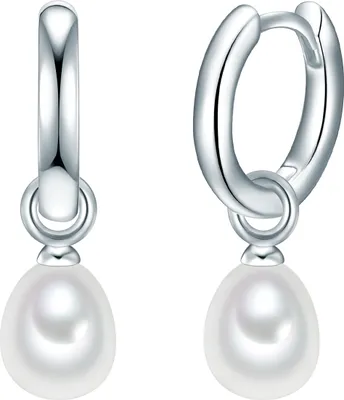 Produktbild von Valero Pearls Creolen Sterling Silber Süßwasser-Zuchtperle 50100025
