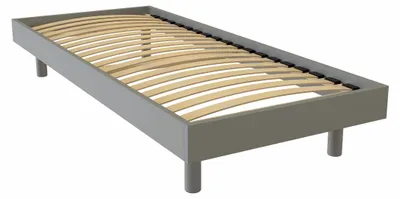 Image de Sommier à lattes 90x200 bois Kit Noé, Gris