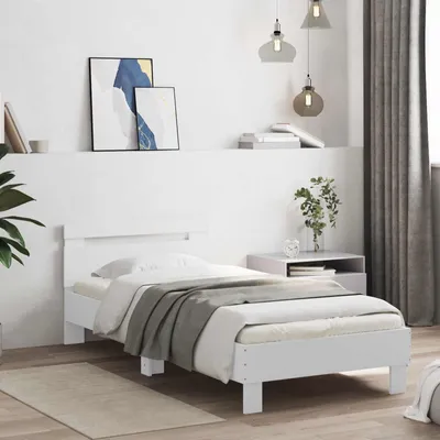 Image de Maison Exclusive - Cadre de lit blanc, 80 x 200 cm, en panneaux de particules