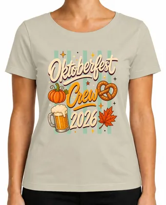 Zdjęcie produktu dla Zespół   2026, piwo, precel, dynia, koszulka w tradycyjnym stylu, spodnie skórzane, damski T-shirt, kolor: naturalny, rozmiar: L