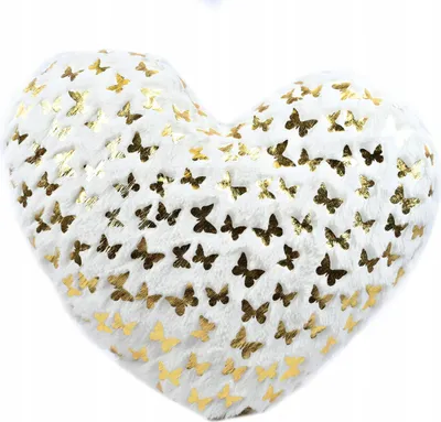 Produktbild von Kuscheliges Herzkissen Weiß 36x34cm - Plüsch Herz Deko - Romantische Geschenkidee für Sie