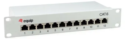 Zdjęcie produktu dla Equip 208014NEUEVERSION Equip Patchpanel 12x RJ45 Cat6 10" 1HE