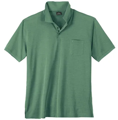 Produktbild von Ragman Softknit Poloshirt XXL schilfgrün melange