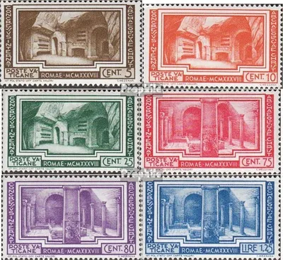Produktbild von Briefmarken Vatikanstadt 1938 Mi 67-72 (kompl.Ausg.) postfrisch Archäologiekongreß