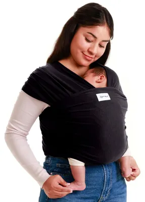 Zdjęcie produktu dla Chusta do noszenia dzieci – ergonomiczna chusta do noszenia niemowląt i małych dzieci (czarna)