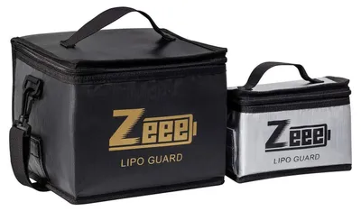 Image de Sac de sécurité ignifuge et antidéflagrant Lipo Safe, lot de 2, noir et argent