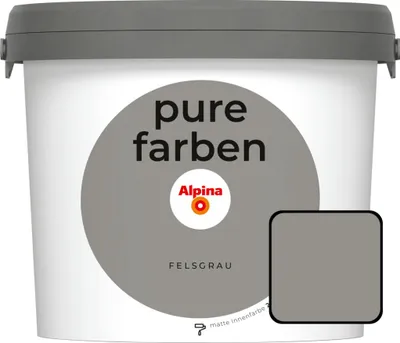 Produktbild von Alpina Pure Farben Wandfarbe felsgrau 2,5 L