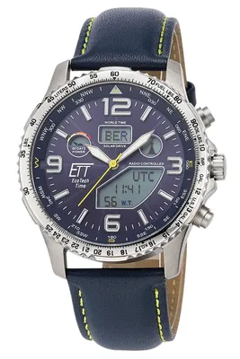 Produktbild von ETT EGT-11574-31L Herrenuhr Solar Titan Funkuhr 43mm 10ATM